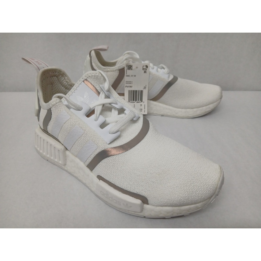 Adidas Originals Women's NMD_R1 Running Shoes FV1797 White Iridescent Sz 6.5